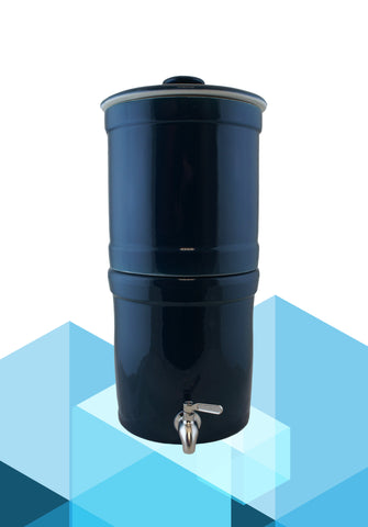 Terra2™ Cobalt Blue Stoneware Gravity Filter System